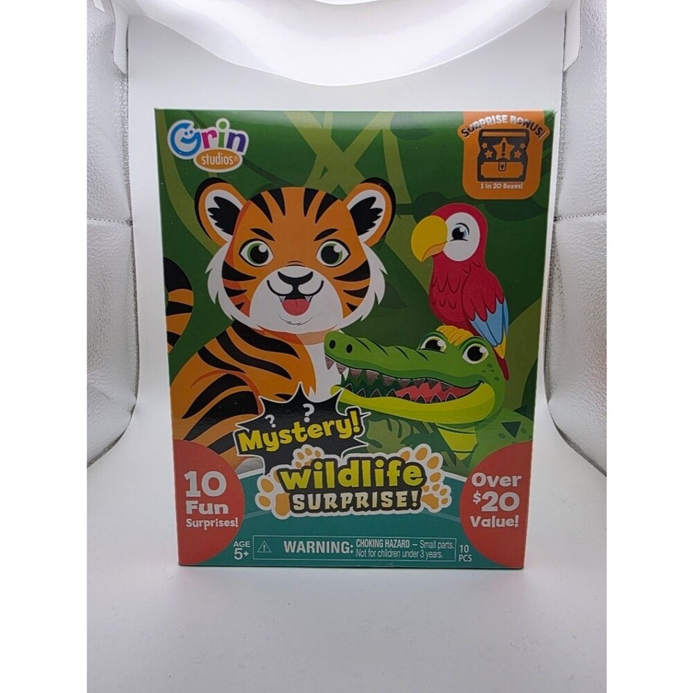Grin Studios Mystery Wildlife Surprise Box 10 Fun Surprises Sealed Toy
